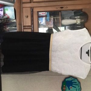 Girls black and White dress